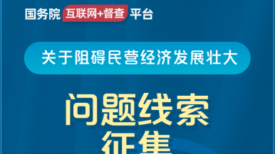 日操网国务院“互联网+督查”平台公开征集阻碍民营经济发展壮大问题线索